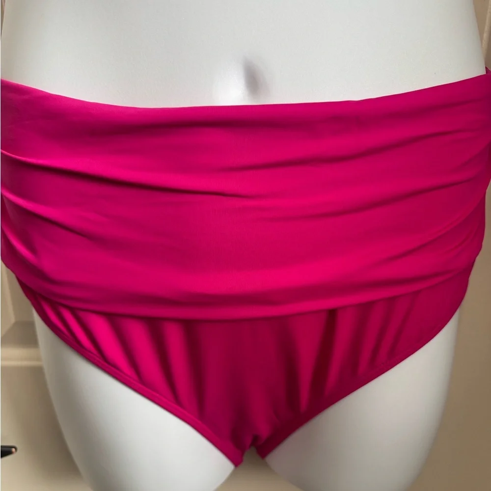 Vibrant Pink Hipster Cut w/Shirred Waistband, Size XL